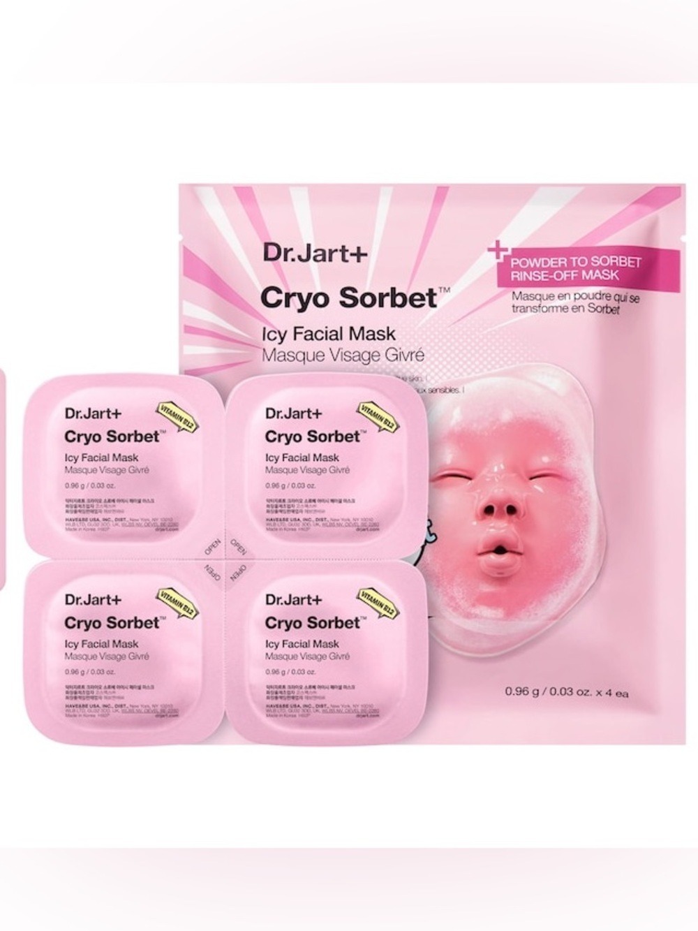 Dr Jart Cryo Sorbet Icy Facial Mask to Visibly Depuff